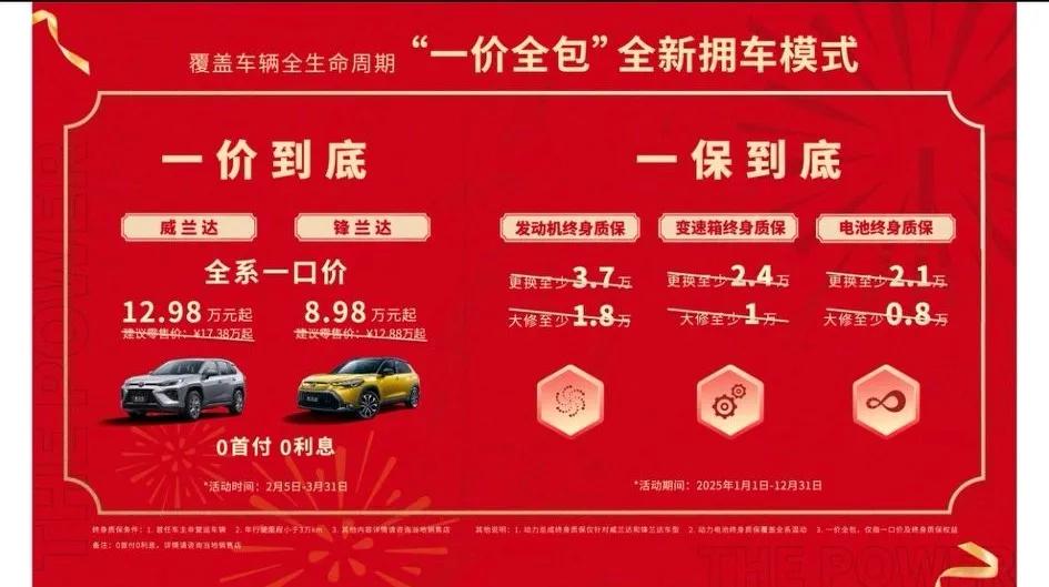 廣汽豐田開年王炸!威蘭達直降4.4萬+終身質保,現(xiàn)在抄底有多賺?